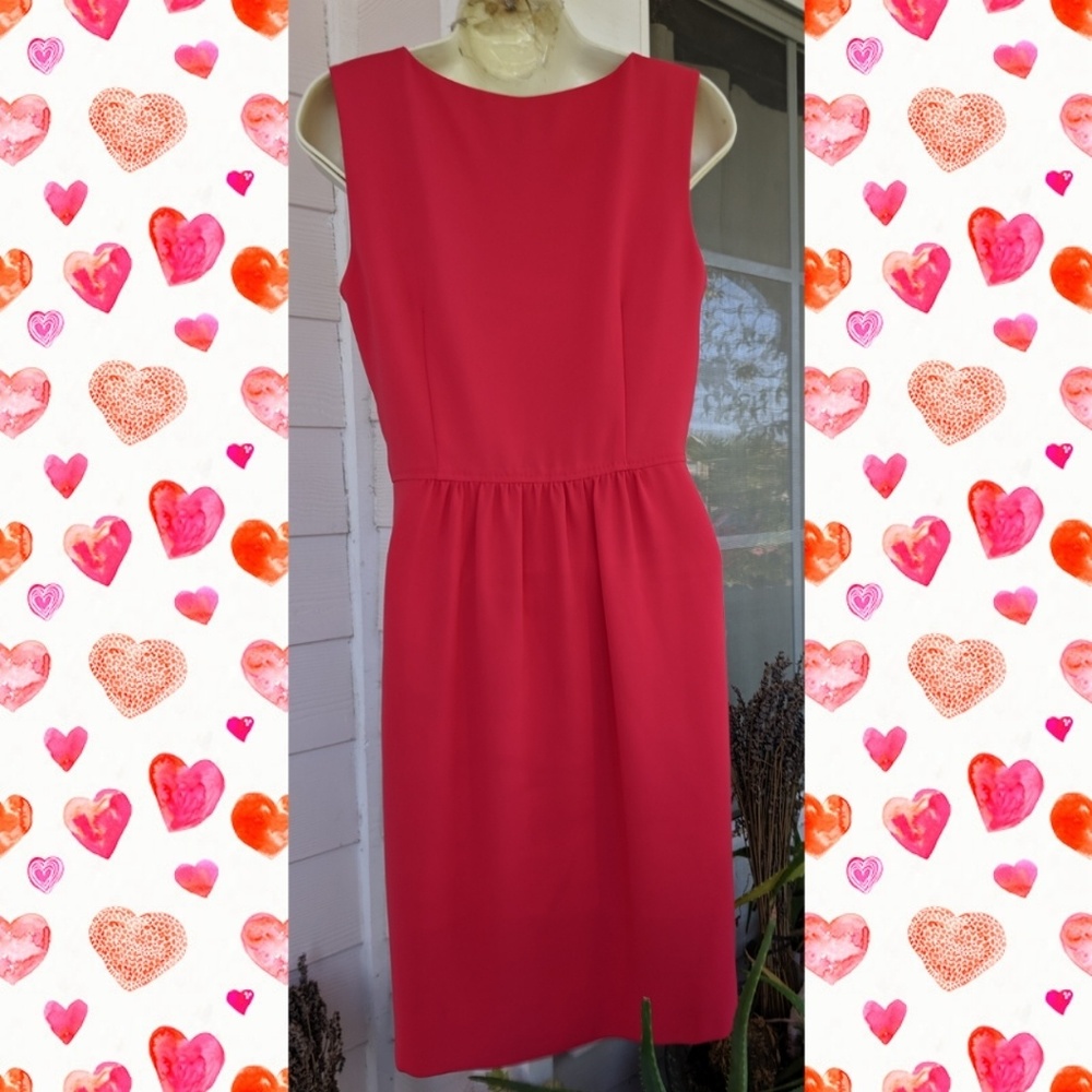 J. CREW CAMILLE BRIGHT CORAL DRESS STYLE 58579 - Picture 5 of 5
